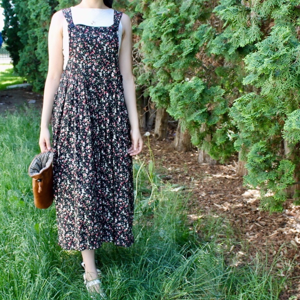 Vintage overall floral dress